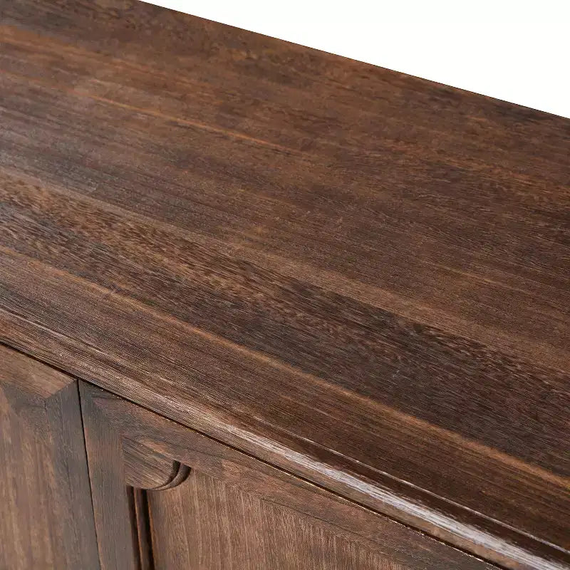 Ensemble de 2 armoires d'appoint de style rustique à 2 portes avec pieds réglables et gestion des câbles
