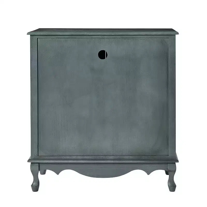 Ensemble de 2 armoires d'appoint de style rustique à 2 portes avec pieds réglables et gestion des câbles