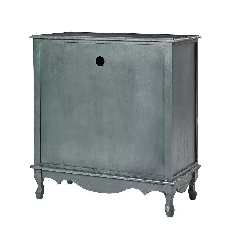 Ensemble de 2 armoires d'appoint de style rustique à 2 portes avec pieds réglables et gestion des câbles
