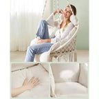 SONGMICS Chaise Suspendue, Chaise Hamac avec Grand Coussin Épais, Chaise Balançoire Bohème