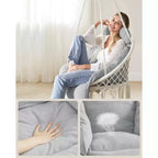 SONGMICS Chaise Suspendue, Chaise Hamac avec Grand Coussin Épais, Chaise Balançoire Bohème
