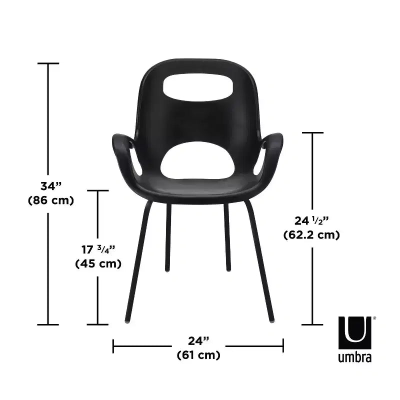 Chaise de salle à manger empilable, dossier incurvé, assise en polypropylène et pieds en acier, supporte 113 kg