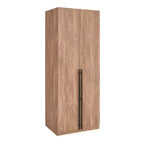 Armoire penderie 2 portes 4 étagères avec tringle et dispositif anti-basculement, 80 x 58 x 213 cm