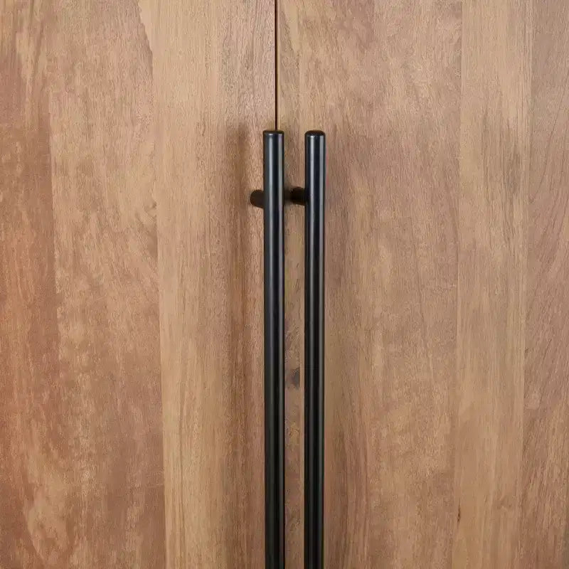 Armoire penderie 2 portes 4 étagères avec tringle et dispositif anti-basculement, 80 x 58 x 213 cm