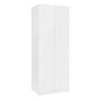 Armoire penderie 2 portes 4 étagères avec tringle et dispositif anti-basculement, 80 x 58 x 213 cm