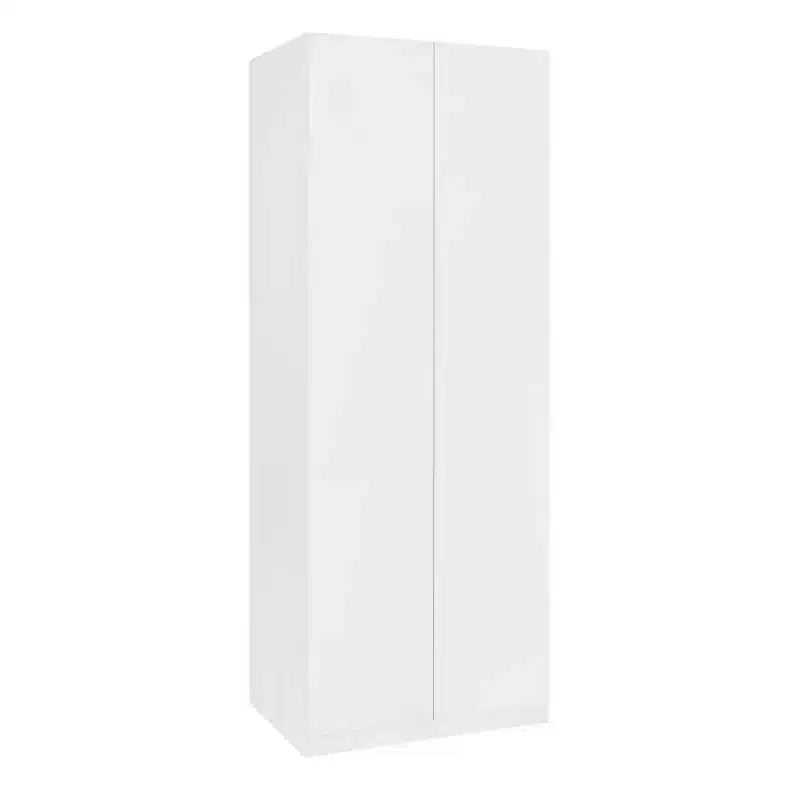 Armoire penderie 2 portes 4 étagères avec tringle et dispositif anti-basculement, 80 x 58 x 213 cm