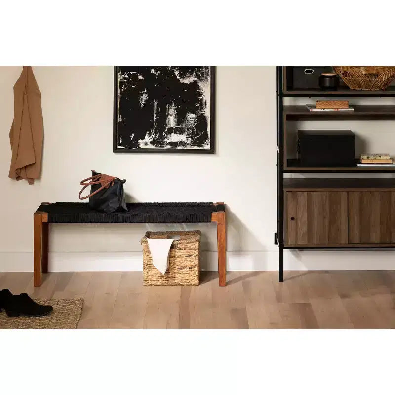 Bureau d'ordinateur de 151 cm avec multiprise et 3 tiroirs, finition stratifiée, supporte 90 kg
