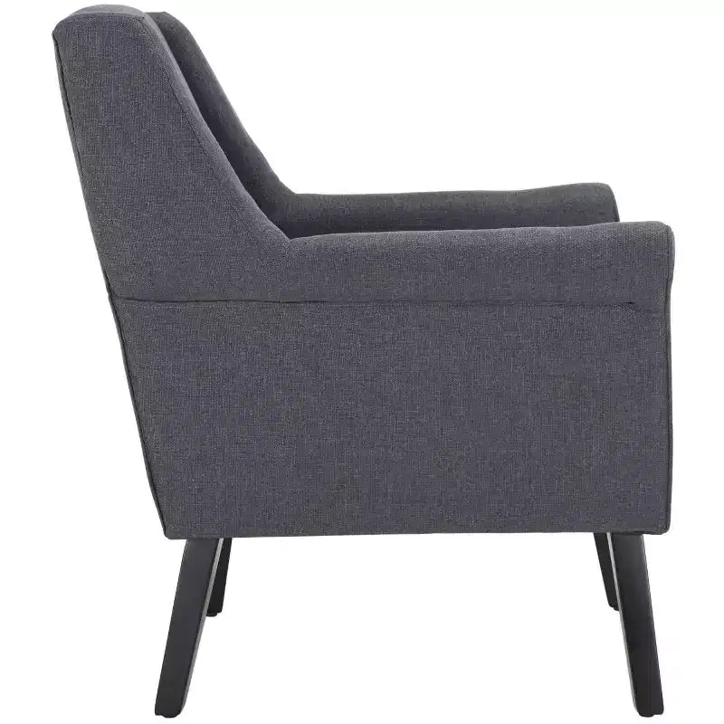 Fauteuil d'appoint rembourré marine, cadre en bois, tissu polyester/nylon, capacité de 125 kg