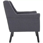 Fauteuil d'appoint rembourré marine, cadre en bois, tissu polyester/nylon, capacité de 125 kg