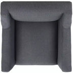 Fauteuil d'appoint rembourré marine, cadre en bois, tissu polyester/nylon, capacité de 125 kg