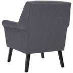Fauteuil d'appoint rembourré marine, cadre en bois, tissu polyester/nylon, capacité de 125 kg