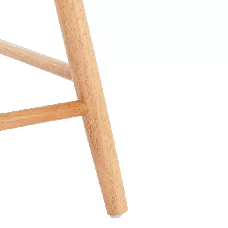 Tabouret de comptoir pivotant, cadre en bois d'hévéa, sans accoudoirs, dossier bas avec repose-pieds, noir, hauteur fixe