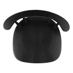 Tabouret de comptoir pivotant, cadre en bois d'hévéa, sans accoudoirs, dossier bas avec repose-pieds, noir, hauteur fixe