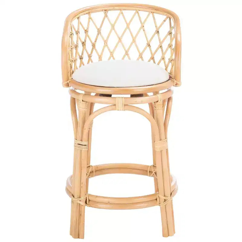Yuta Rattan Counter Stool W/ Cushion - BST6504 - Safavieh