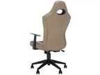 Chaise de bureau pivotante réglable en hauteur, assise et dossier rembourrés, revêtement PVC, Noir/Gris