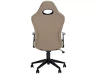 Chaise de bureau pivotante réglable en hauteur, assise et dossier rembourrés, revêtement PVC, Noir/Gris