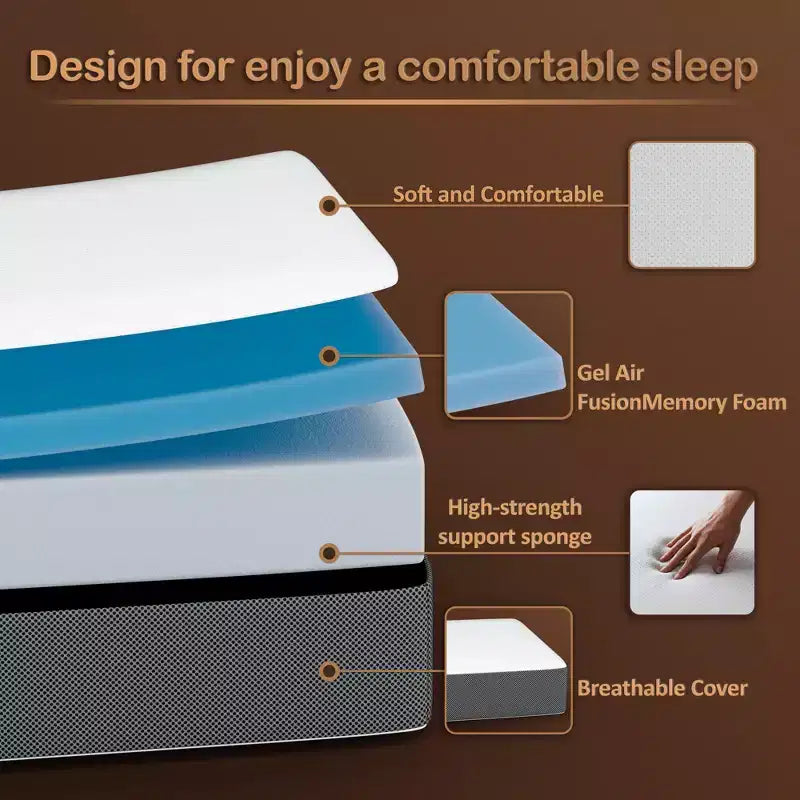 Matelas pliant en mousse à mémoire de forme de 3 pouces Continental Sleep | Côtés en maille respirante avec housse ultra douce, amovible et lavable