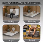 Matelas pliant en mousse à mémoire de forme de 3 pouces Continental Sleep | Côtés en maille respirante avec housse ultra douce, amovible et lavable