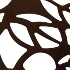 Table de bistrot ronde de 79 cm, plateau en verre trempé, base en aluminium antirouille motif arbre