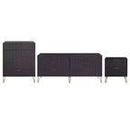 Manhattan Comfort Dumbo 3pc 5 Drawer Dresser, 6 Drawer Dresser and Nightstand Set