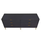 Ensemble de chambre à coucher 3 pièces : commode 5 tiroirs, commode 6 tiroirs et table de nuit avec quincaillerie anti-basculement