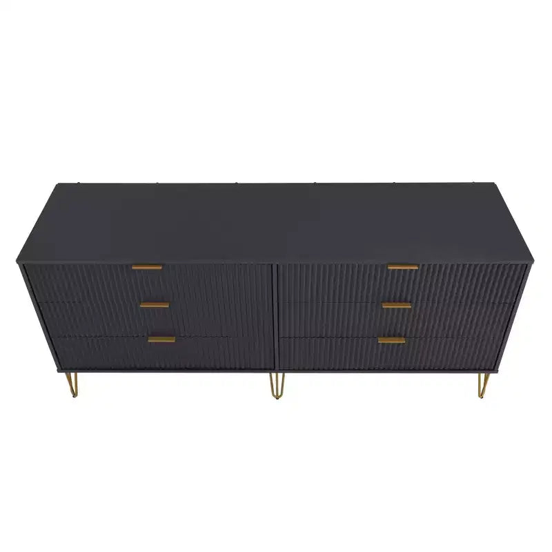 Ensemble de chambre à coucher 3 pièces : commode 5 tiroirs, commode 6 tiroirs et table de nuit avec quincaillerie anti-basculement