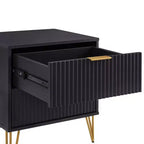 Ensemble de chambre à coucher 3 pièces : commode 5 tiroirs, commode 6 tiroirs et table de nuit avec quincaillerie anti-basculement
