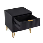 Ensemble de chambre à coucher 3 pièces : commode 5 tiroirs, commode 6 tiroirs et table de nuit avec quincaillerie anti-basculement