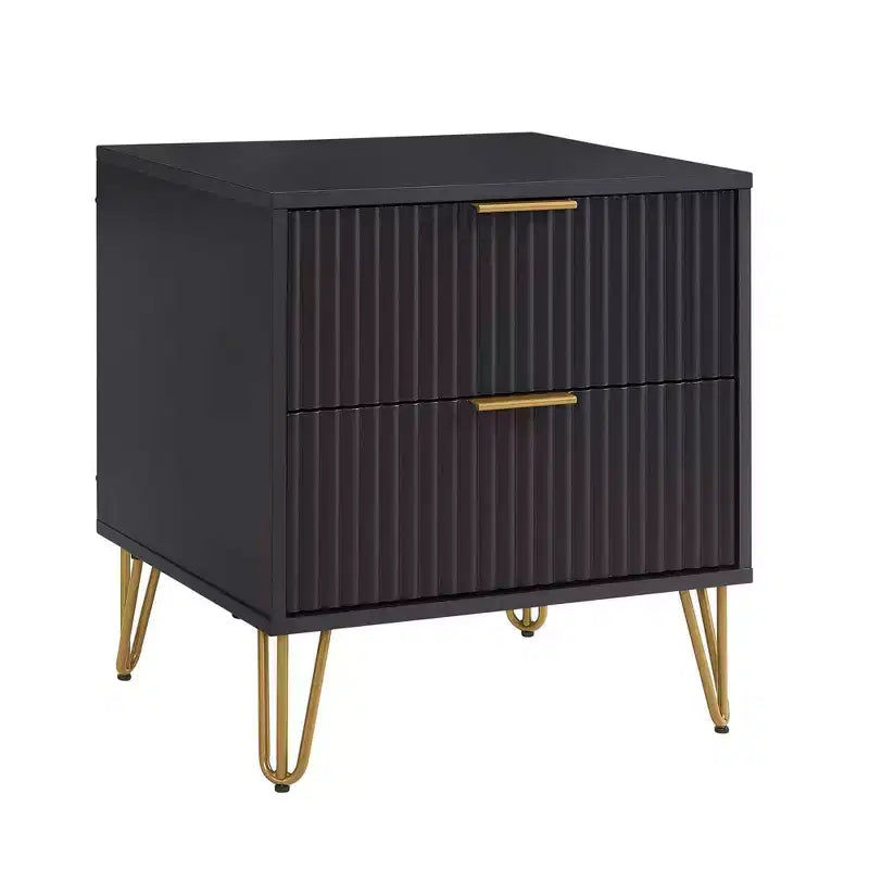 Ensemble de chambre à coucher 3 pièces : commode 5 tiroirs, commode 6 tiroirs et table de nuit avec quincaillerie anti-basculement