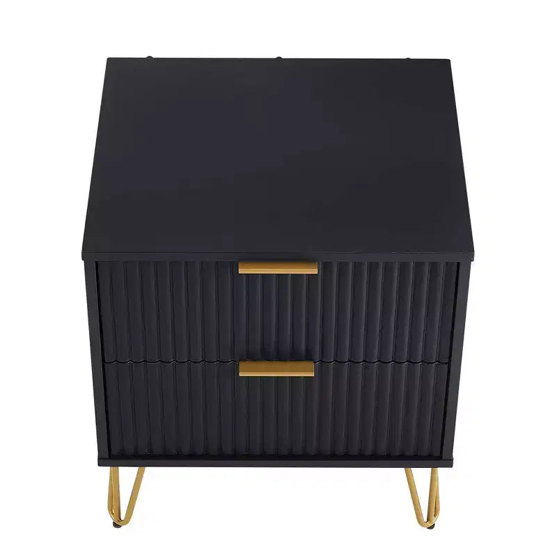 Ensemble de chambre à coucher 3 pièces : commode 5 tiroirs, commode 6 tiroirs et table de nuit avec quincaillerie anti-basculement