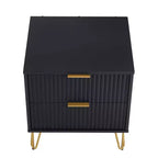 Ensemble de chambre à coucher 3 pièces : commode 5 tiroirs, commode 6 tiroirs et table de nuit avec quincaillerie anti-basculement