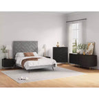 Ensemble de chambre à coucher 3 pièces : commode 5 tiroirs, commode 6 tiroirs et table de nuit avec quincaillerie anti-basculement