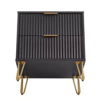 Ensemble de chambre à coucher 3 pièces : commode 5 tiroirs, commode 6 tiroirs et table de nuit avec quincaillerie anti-basculement