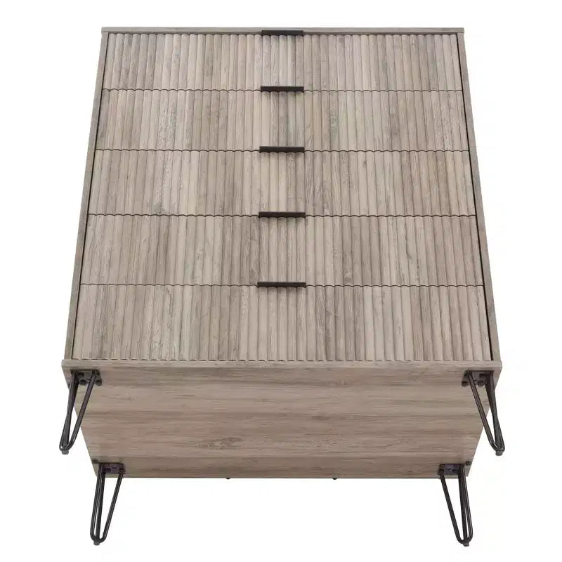 Ensemble de chambre à coucher 3 pièces : commode 5 tiroirs, commode 6 tiroirs et table de nuit avec quincaillerie anti-basculement