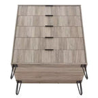 Ensemble de chambre à coucher 3 pièces : commode 5 tiroirs, commode 6 tiroirs et table de nuit avec quincaillerie anti-basculement