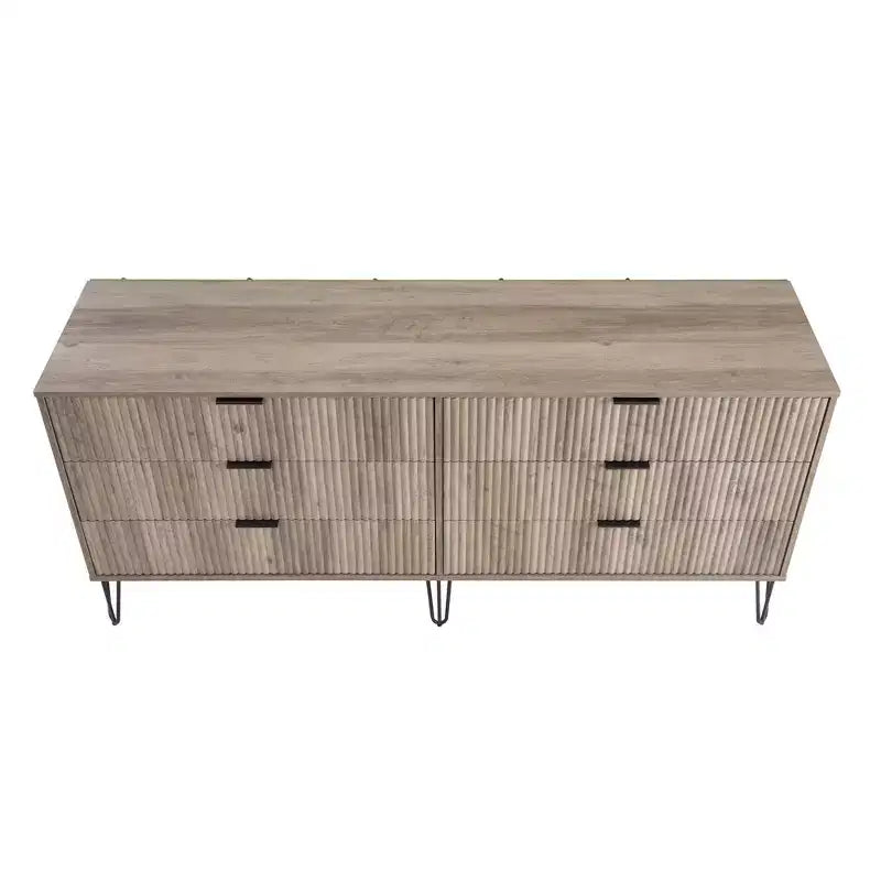Ensemble de chambre à coucher 3 pièces : commode 5 tiroirs, commode 6 tiroirs et table de nuit avec quincaillerie anti-basculement