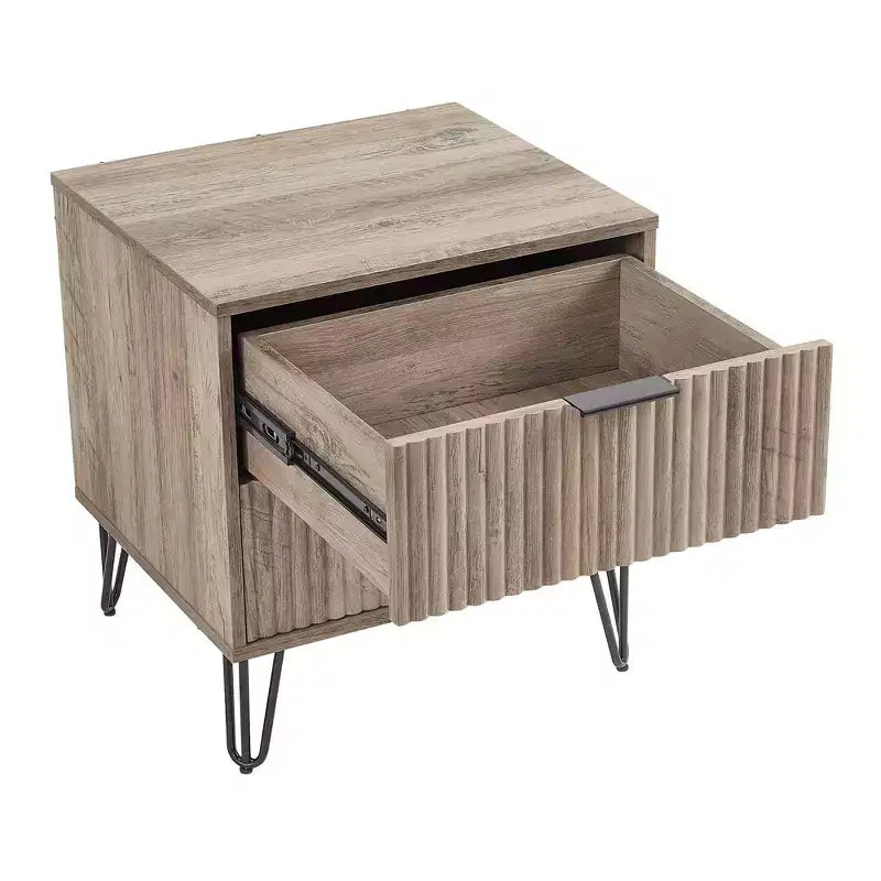 Ensemble de chambre à coucher 3 pièces : commode 5 tiroirs, commode 6 tiroirs et table de nuit avec quincaillerie anti-basculement