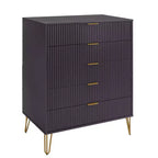 Ensemble de chambre à coucher 3 pièces : commode 5 tiroirs, commode 6 tiroirs et table de nuit avec quincaillerie anti-basculement