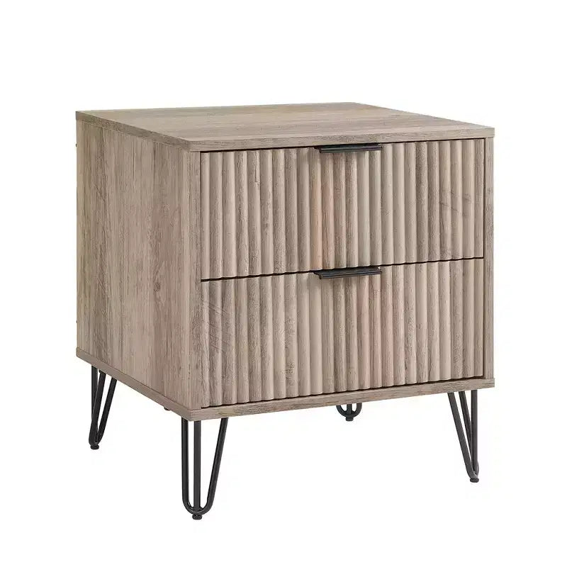 Ensemble de chambre à coucher 3 pièces : commode 5 tiroirs, commode 6 tiroirs et table de nuit avec quincaillerie anti-basculement