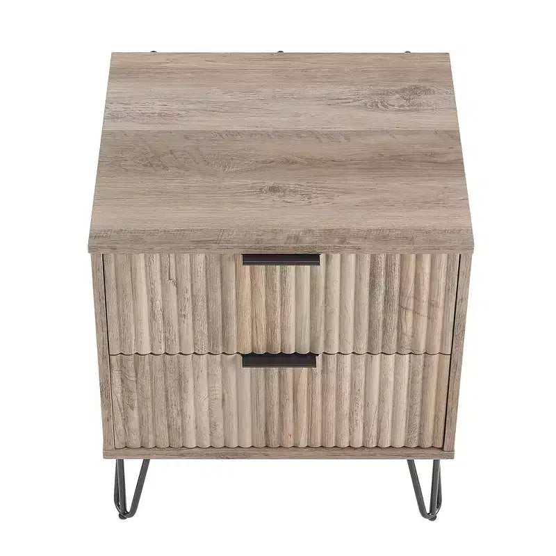 Ensemble de chambre à coucher 3 pièces : commode 5 tiroirs, commode 6 tiroirs et table de nuit avec quincaillerie anti-basculement