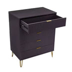 Ensemble de chambre à coucher 3 pièces : commode 5 tiroirs, commode 6 tiroirs et table de nuit avec quincaillerie anti-basculement
