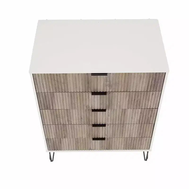Ensemble de chambre à coucher 3 pièces : commode 5 tiroirs, commode 6 tiroirs et table de nuit avec quincaillerie anti-basculement