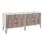 Ensemble de chambre à coucher 3 pièces : commode 5 tiroirs, commode 6 tiroirs et table de nuit avec quincaillerie anti-basculement