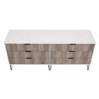 Ensemble de chambre à coucher 3 pièces : commode 5 tiroirs, commode 6 tiroirs et table de nuit avec quincaillerie anti-basculement