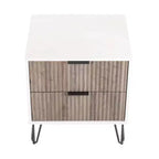 Ensemble de chambre à coucher 3 pièces : commode 5 tiroirs, commode 6 tiroirs et table de nuit avec quincaillerie anti-basculement