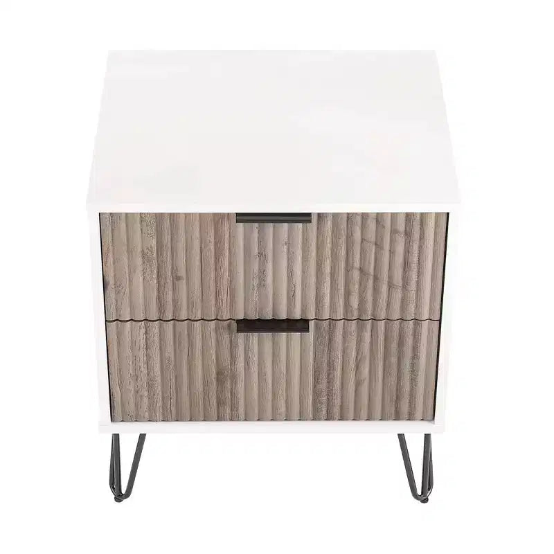 Ensemble de chambre à coucher 3 pièces : commode 5 tiroirs, commode 6 tiroirs et table de nuit avec quincaillerie anti-basculement