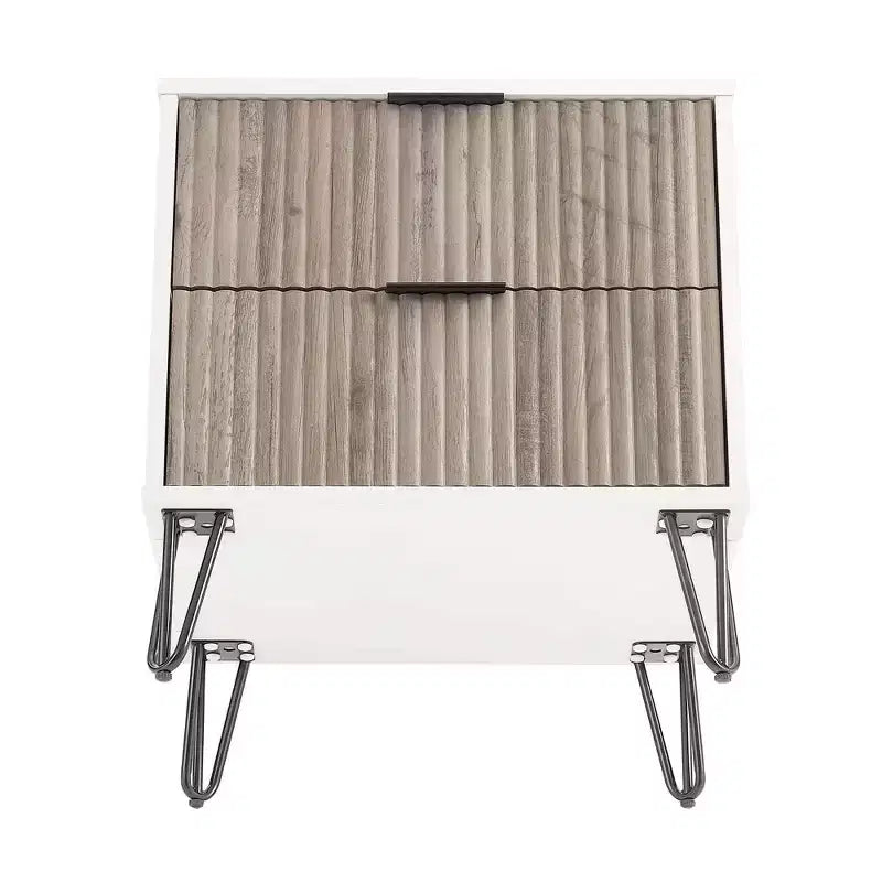 Ensemble de chambre à coucher 3 pièces : commode 5 tiroirs, commode 6 tiroirs et table de nuit avec quincaillerie anti-basculement