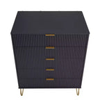 Ensemble de chambre à coucher 3 pièces : commode 5 tiroirs, commode 6 tiroirs et table de nuit avec quincaillerie anti-basculement