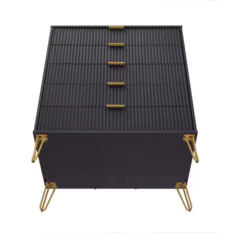Ensemble de chambre à coucher 3 pièces : commode 5 tiroirs, commode 6 tiroirs et table de nuit avec quincaillerie anti-basculement