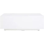 Ezro Faux Concrete Coffee Table - White - Safavieh